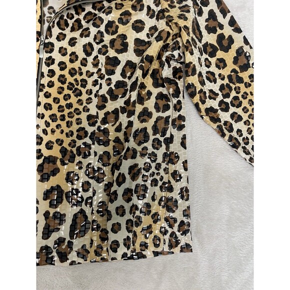 Exclusively Misook Leopard Print Zip Up Jacket Sparkle Paillette Size L - Picture 3 of 9